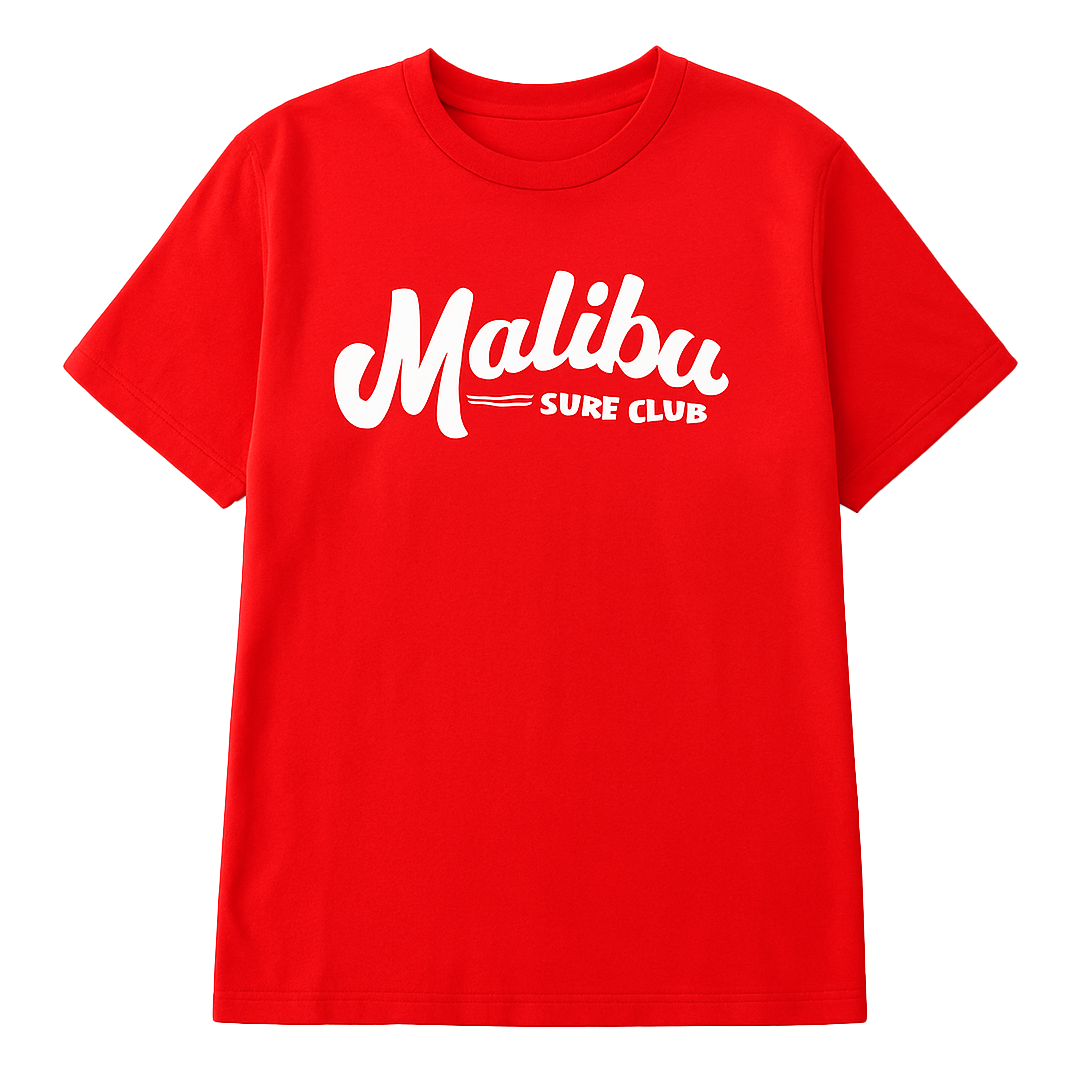 MELROSE PLACE GRAPHIC T-SHIRT RED - MALIBU