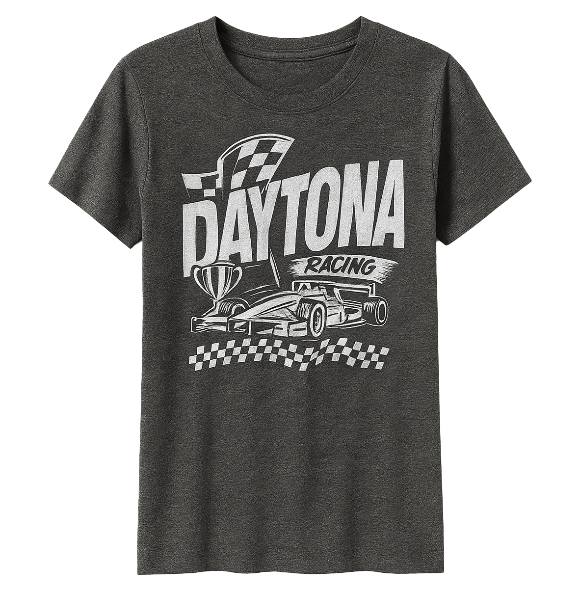 WOMENS MELROSE PLACE GRAPHIC T-SHIRT CHARCOAL - DAYTONA