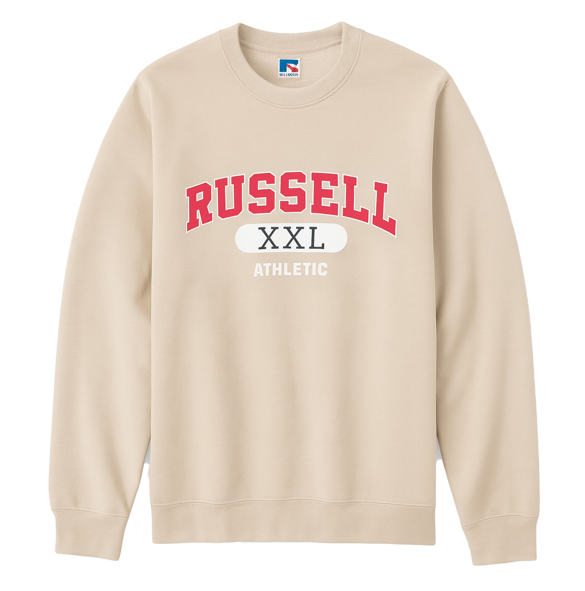 RUSSELL ATHLETIC CREWNECK SWEATSHIRT BEIGE - RUSFLCCRW
