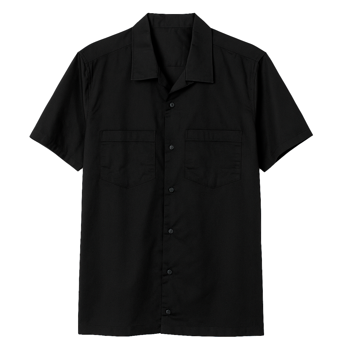GERALDS ESSENTIALS S/S B/D SHIRT BLACK - GEZBD