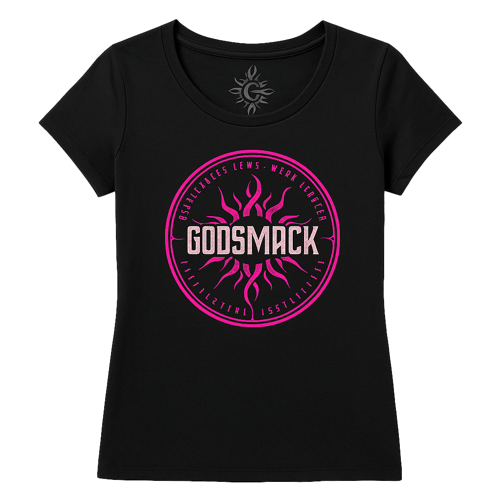 WOMENS LICENSED MUSIC GOD SMACK T-SHIRT BLACK - GSWT07