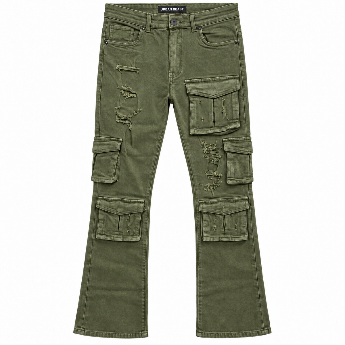 URBAN BEAST PREMIUM CARGO PANTS OLIVE- UB118T
