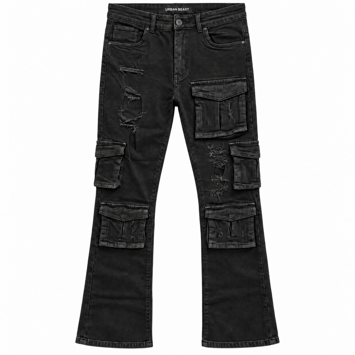 URBAN BEAST PREMIUM CARGO PANTS BLACK - UB118T