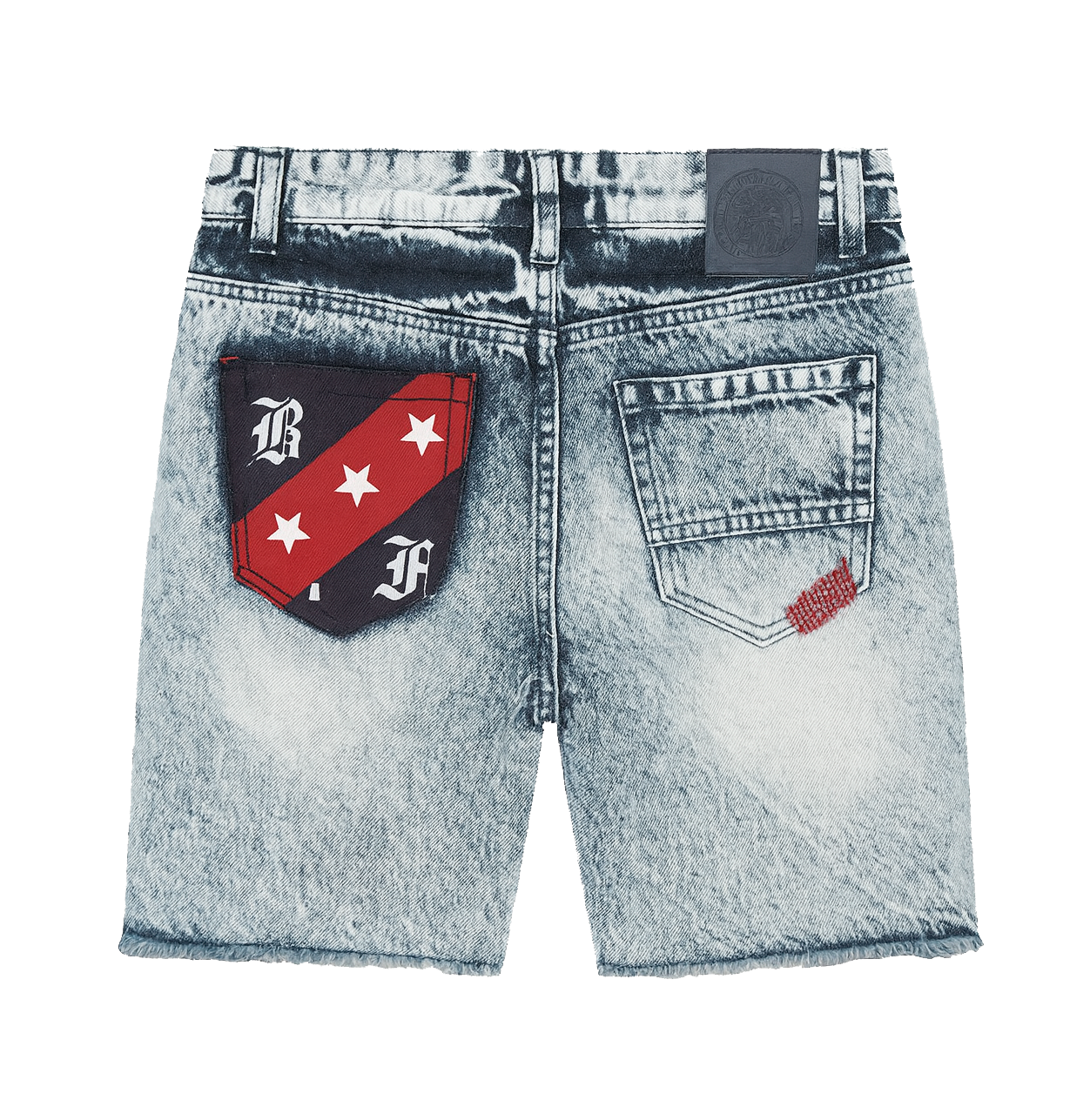 YOUTH BORN FLY DENIM SHORTS MED STONE WASH - B04D2214
