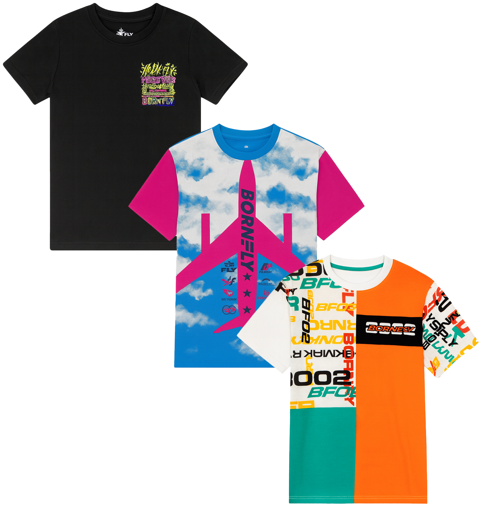 YOUTH BORN FLY ASSORTED T-SHIRTS ASST - BFSSTAB