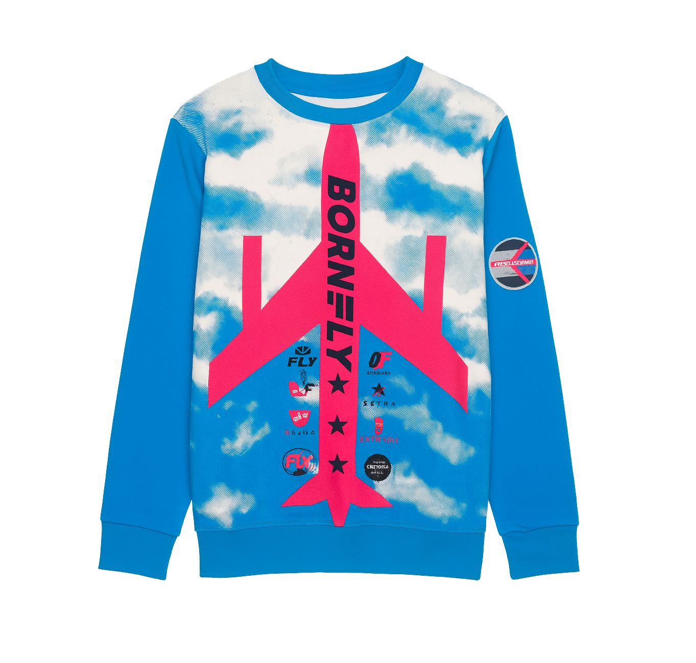 YOUTH BORN FLY CREWNECK PULLOVER BLUE - B04C2760