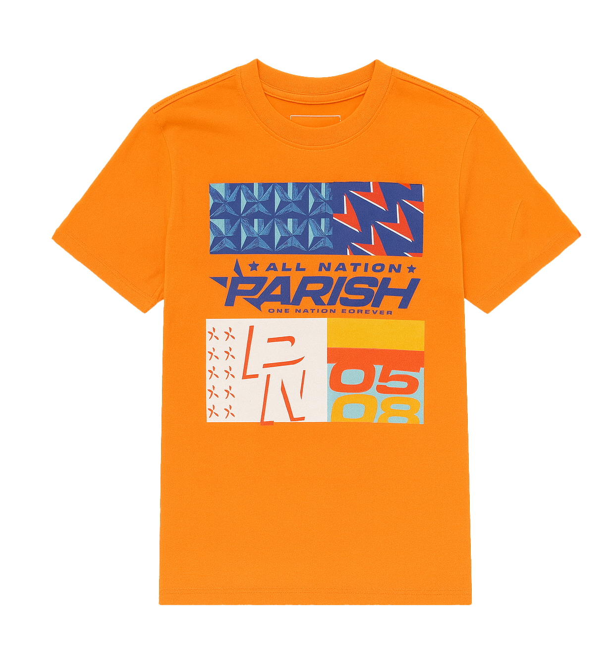 YOUTH PARISH NATION T-SHIRT ORANGE - N04C2926
