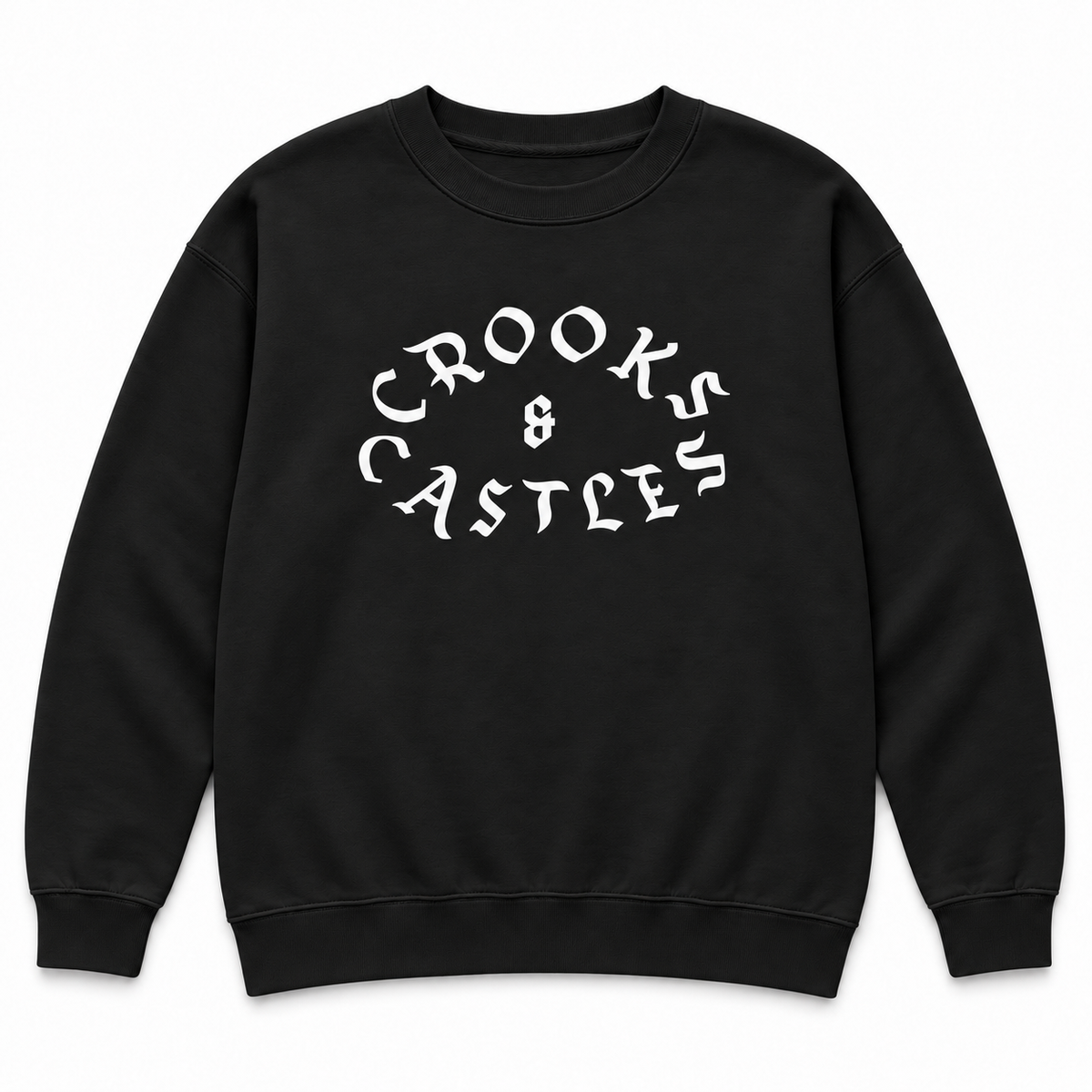CROOKS & CASTLES CREWNECK BLACK - GOTHIC ELITE