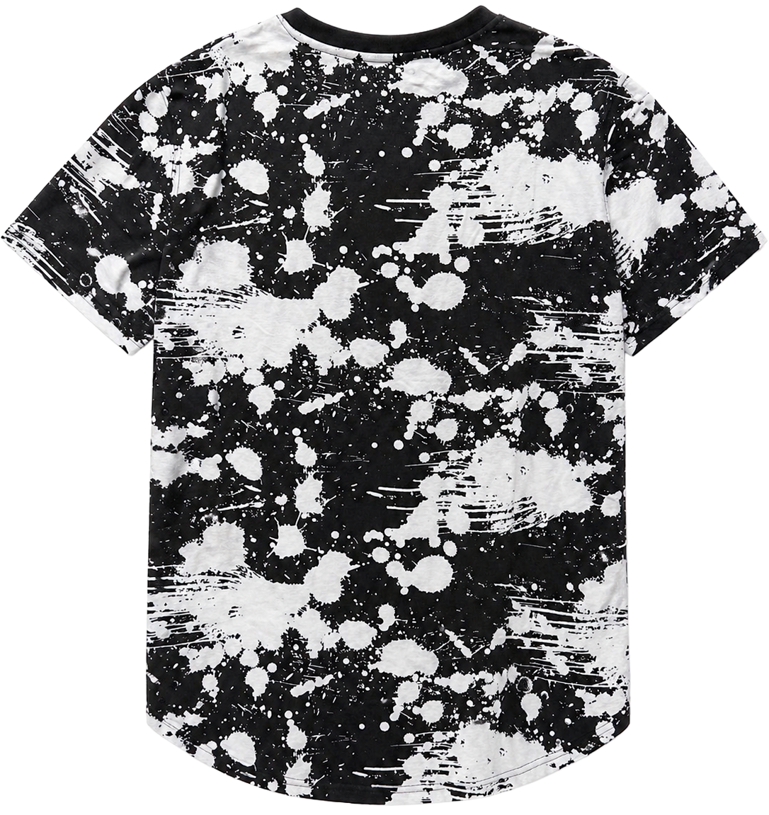 CARBON GRAPHIC SCALLOP T-SHIRT BLACK - CRBSST