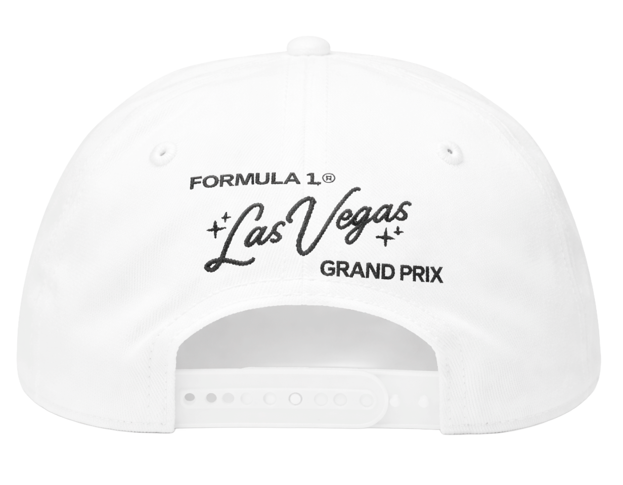 FORMULA 1 FLAT BRIM SNAPBACK HAT WHITE - LVGP CLASSIC