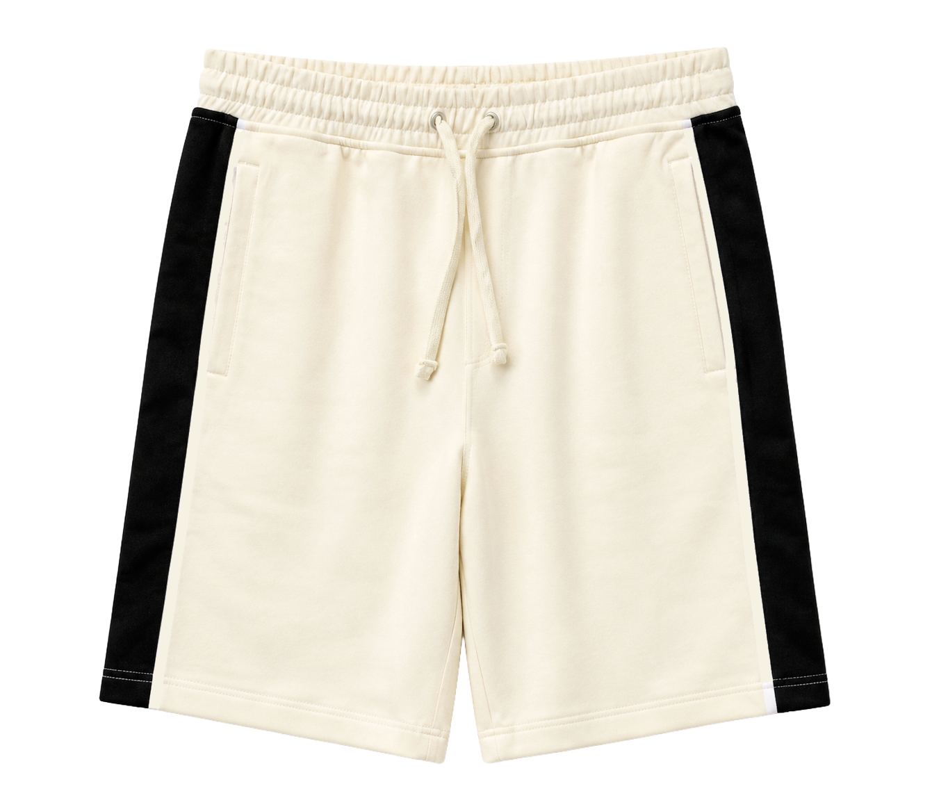 REBEL MINDS TRACK SHORTS CREAM/BLACK - 100-901