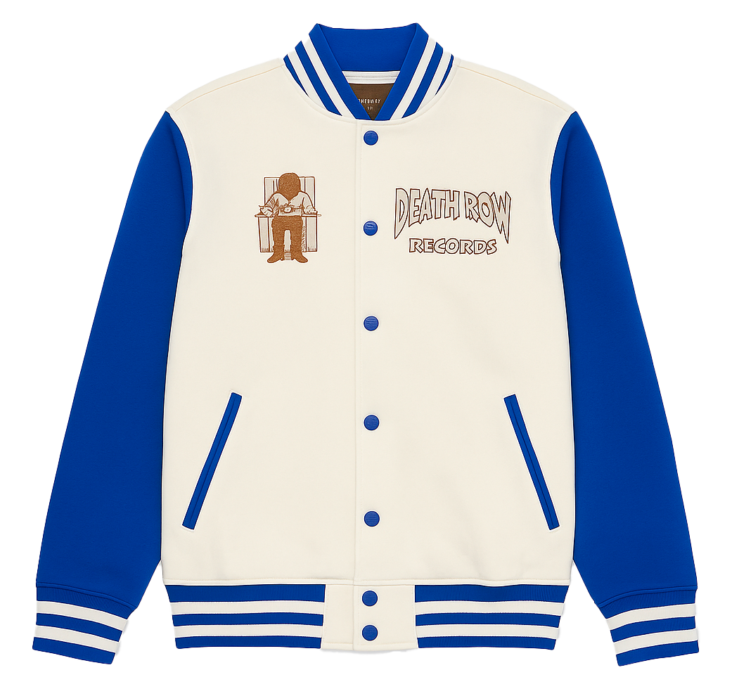 DEATH ROW RECORDS VARSITY JACKET NAVY - 3DR01307