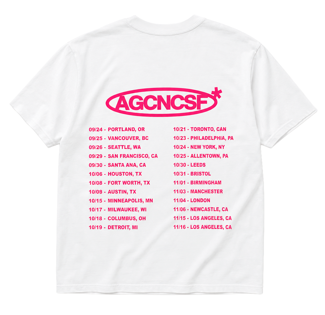 WOMENS ARIANA GRANDE T-SHIRT WHITE - AG 25 TOUR