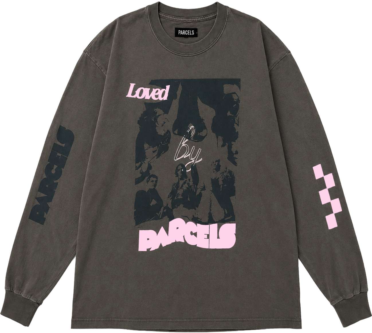 LICENSED MUSIC PARCELS L/S SHIRT GREY - LOVED PHOTO