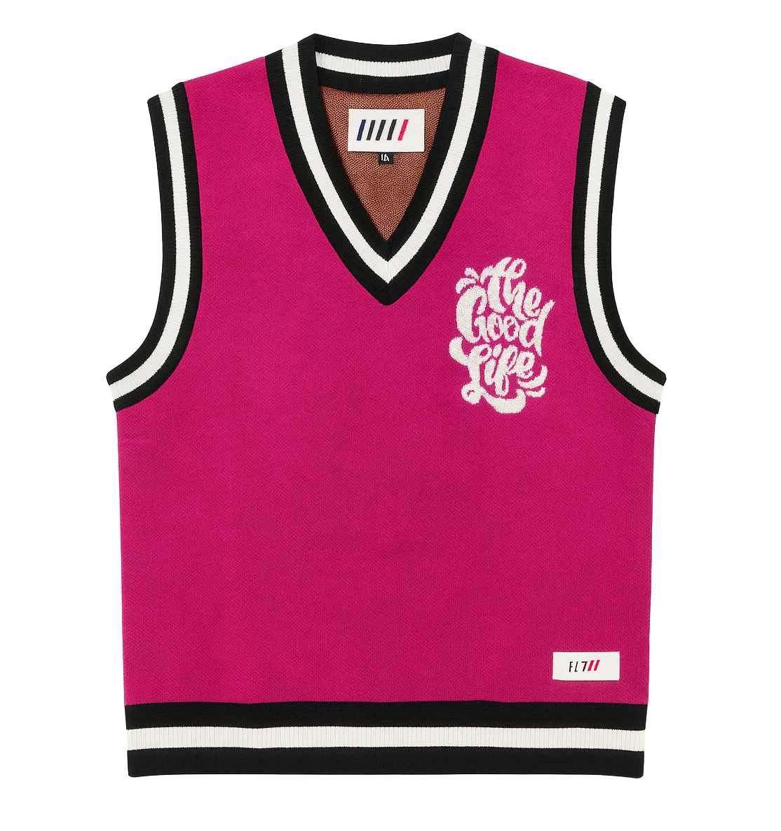 FIFTH LOOP KNIT SWEATER VEST BEETROOT - FLV301