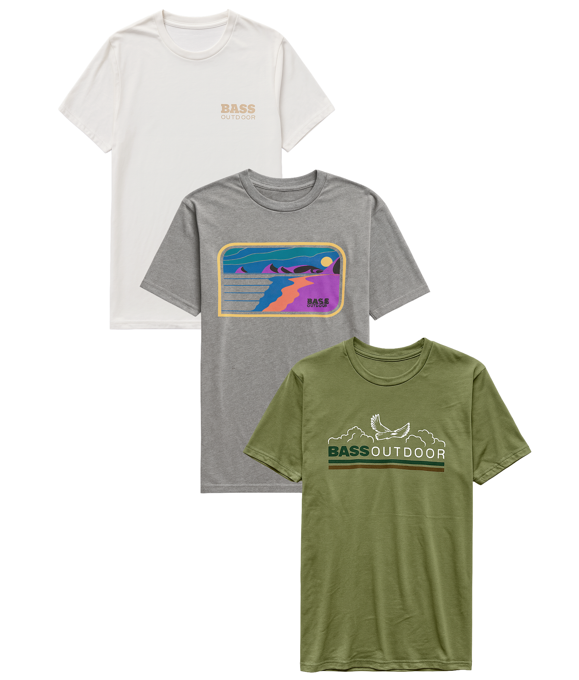 LICENSED BASS OUTDOOR ASSORTED PERFORMANCE T-SHIRT ASST - BSSTS25