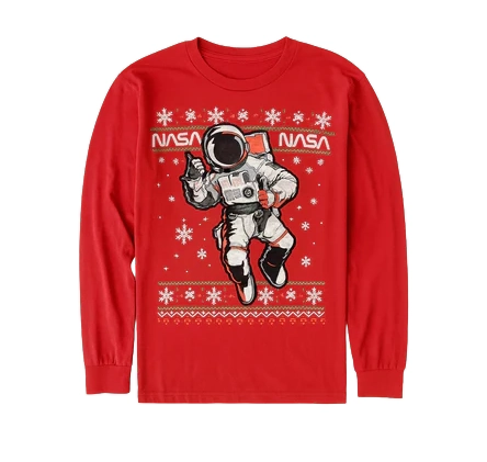 YOUTH BOYS LICENSED NASA L/S SHIRT RED - NASABY / OP3179