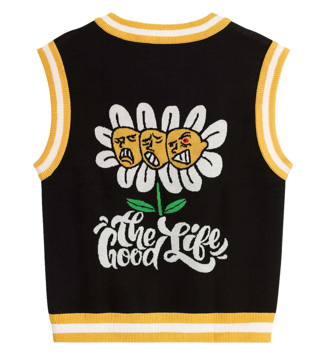 FIFTH LOOP KNIT SWEATER VEST BLACK - FLV301