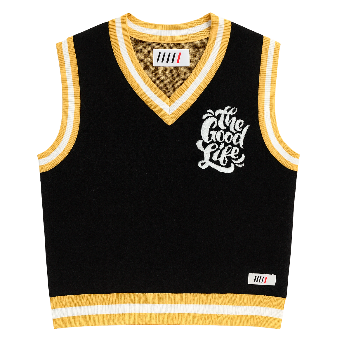 FIFTH LOOP KNIT SWEATER VEST BLACK - FLV301