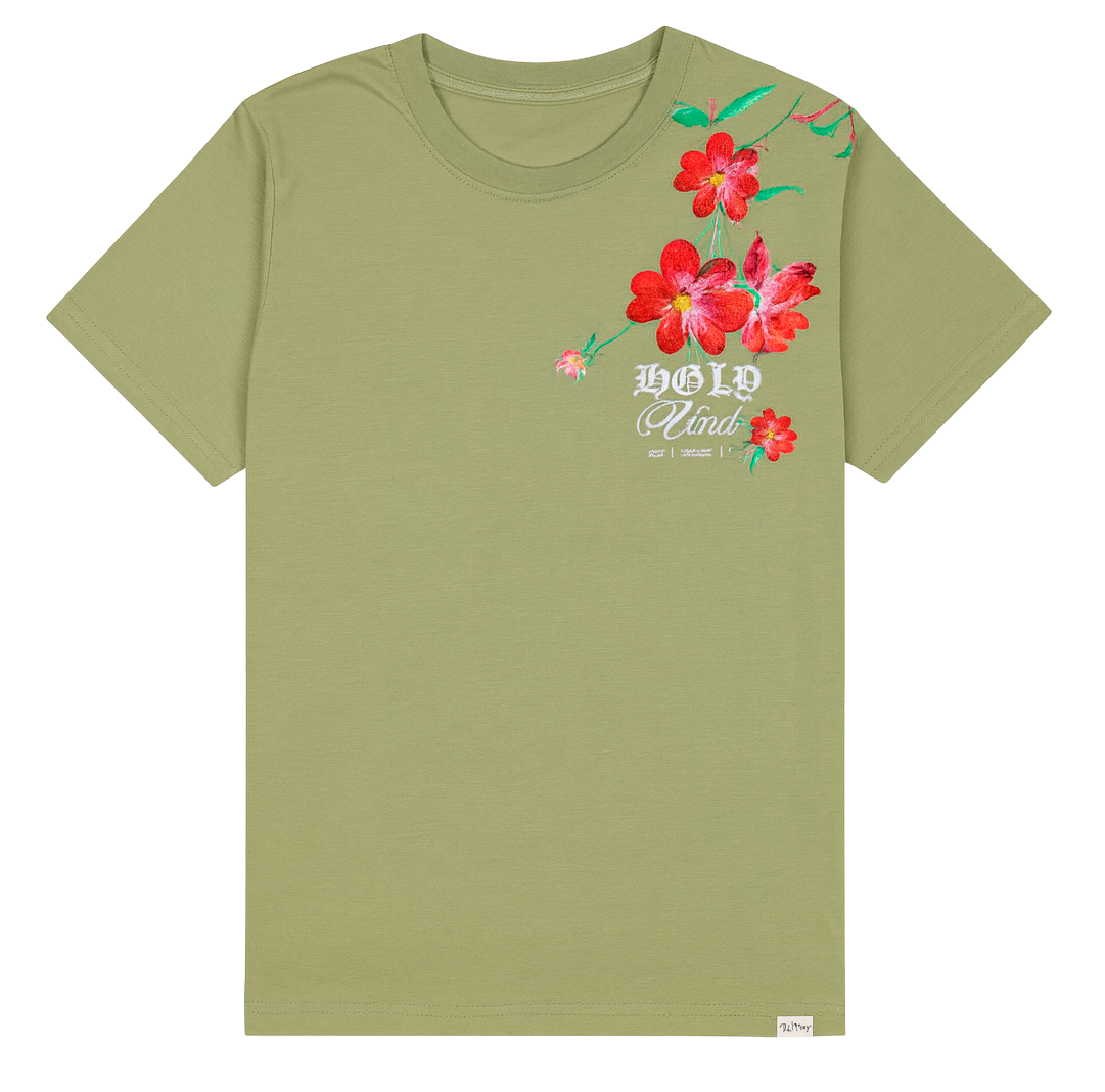 UNDERTD EMBROIDERED / GRAPHIC T-SHIRT DARK OLIVE - US5102