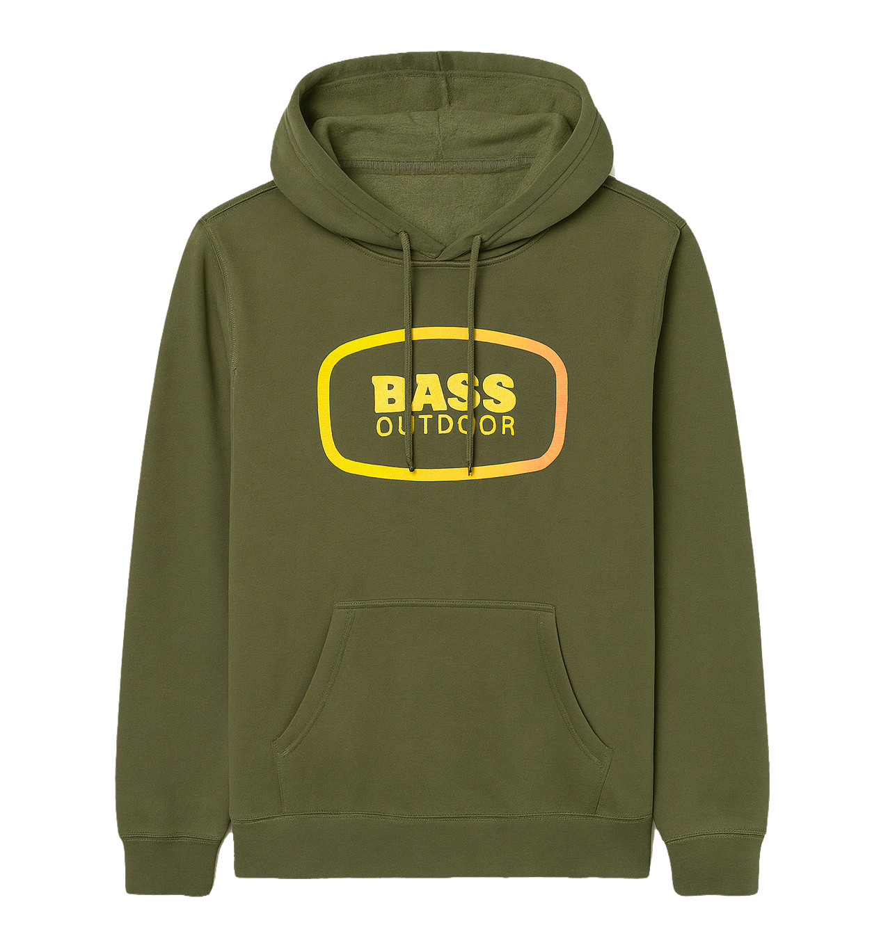LICENSED BASS OUTDOOR GRAPHIC HOODIE OLIVE GREEN - BOX LOGO