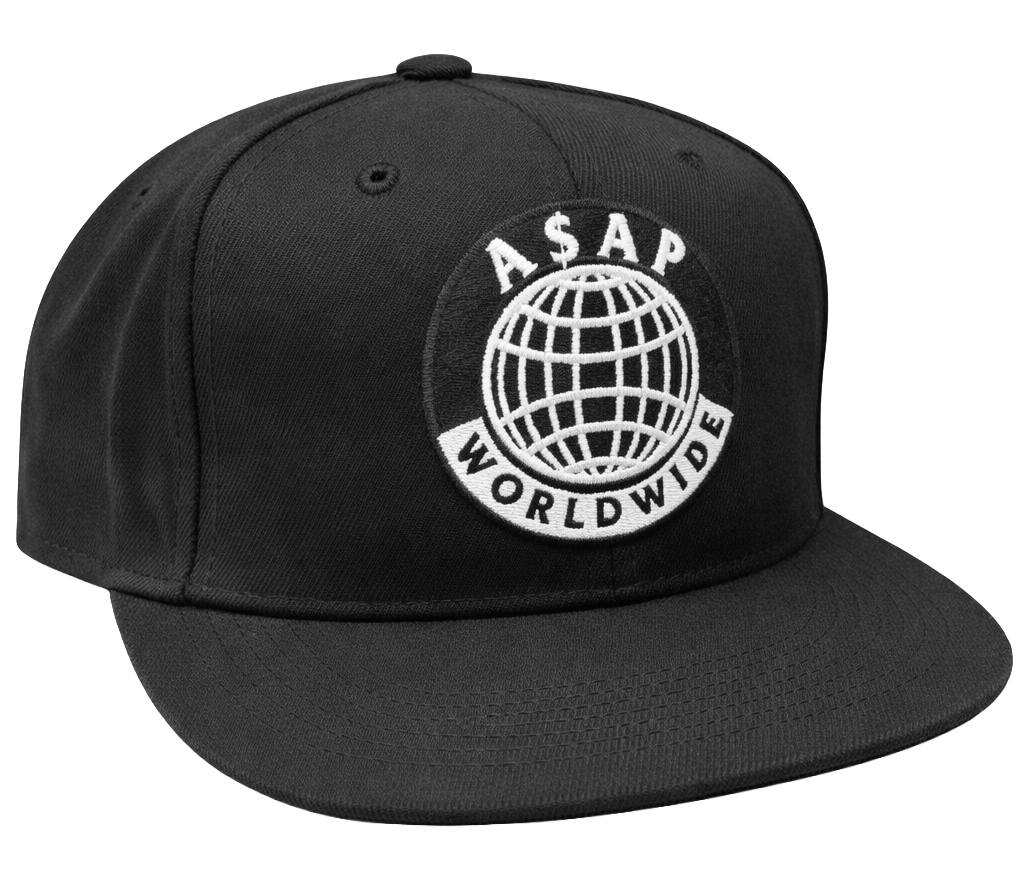 A$AP WORLDWIDE X NEW ERA 9FIFTY SNAPBACK HAT BLACK - ASAP WORLDWIDE