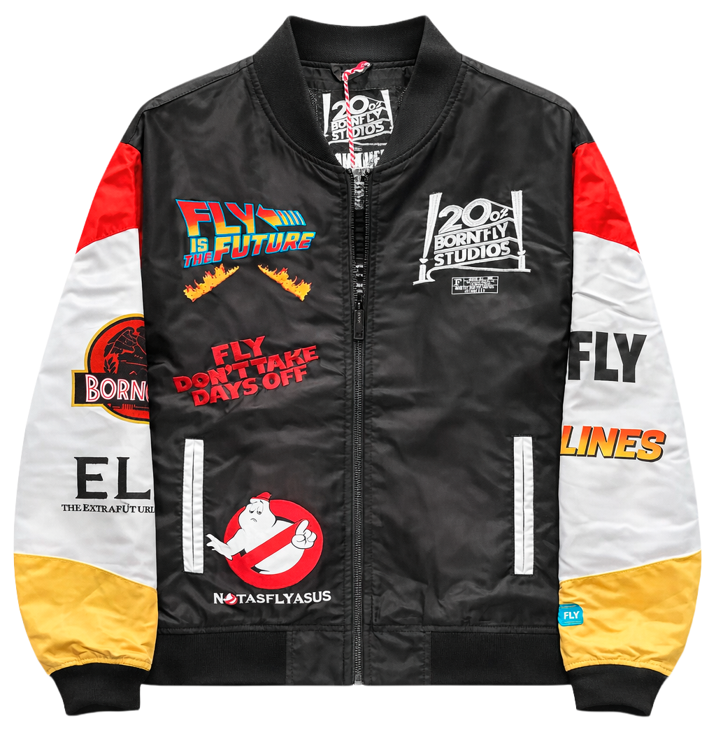 BORN FLY PREMIUM VARSITY JACKET BLACK - 2208O4507