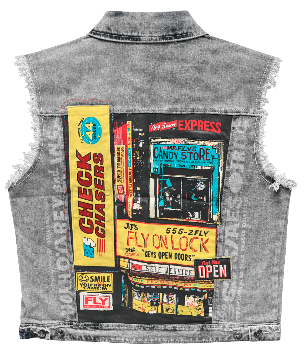 BORN FLY PREMIUM ASSORTED DENIM VESTS ASST - BFDVSTA