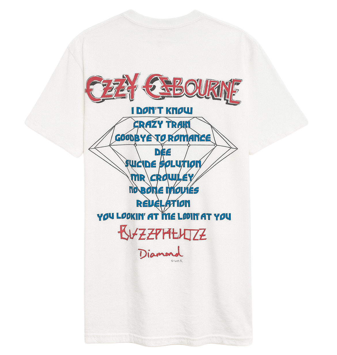 DIAMOND SUPPLY CO X OZZY T-SHIRT WHITE - B21DMPA200