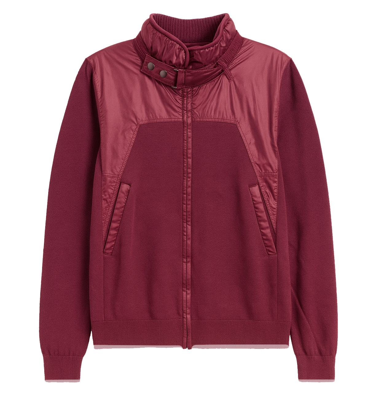 SILVER 985 MIXED MEDIA JACKET BURGUNDY - 34108