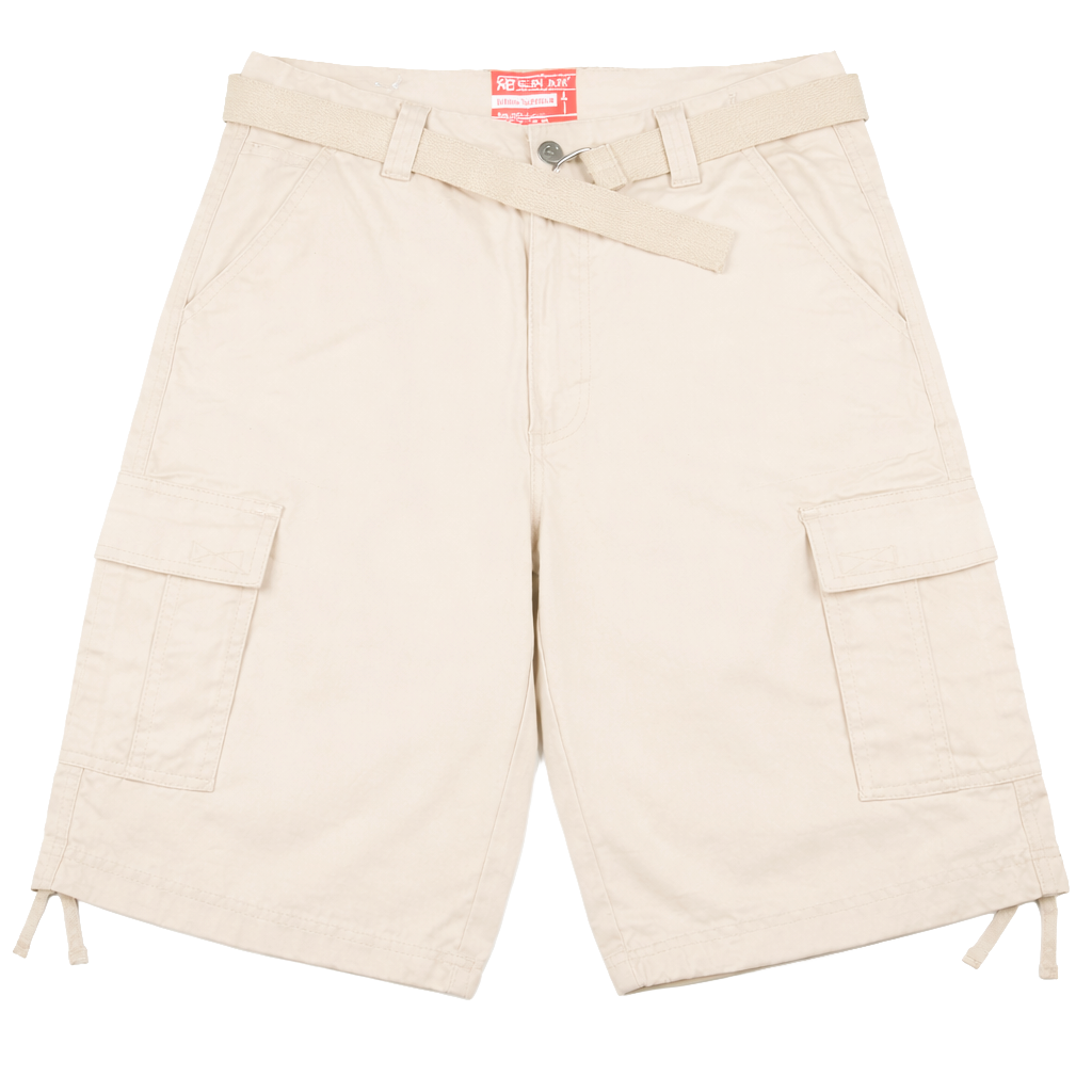 ROYAL BLUE BELTED UTILTY CARGO SHORTS KHAKI - 9312 - Steal Deal