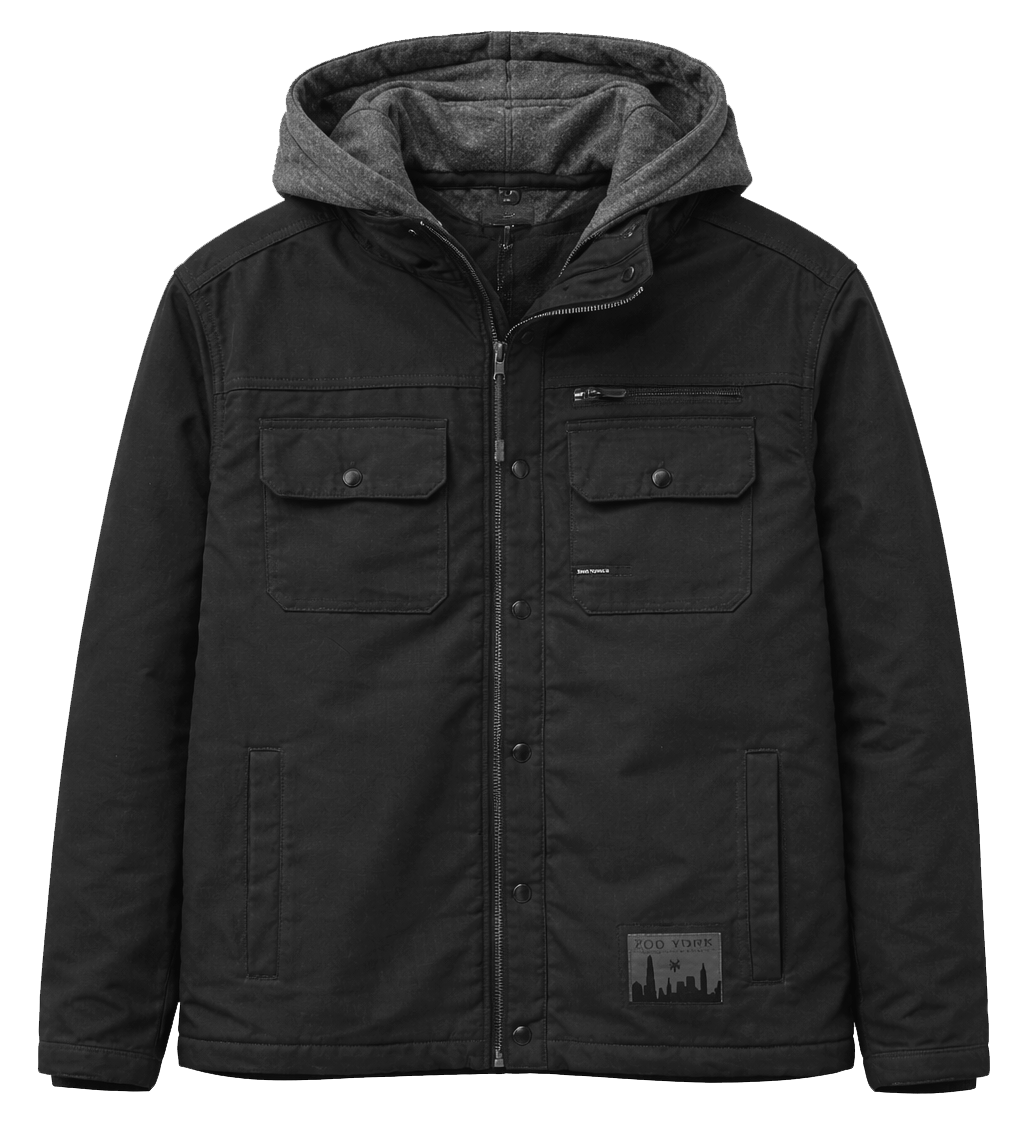 ZOO YORK HEAVYWEIGHT HOODIE JACKET BLACK - ZY33O76 - Steal Deal