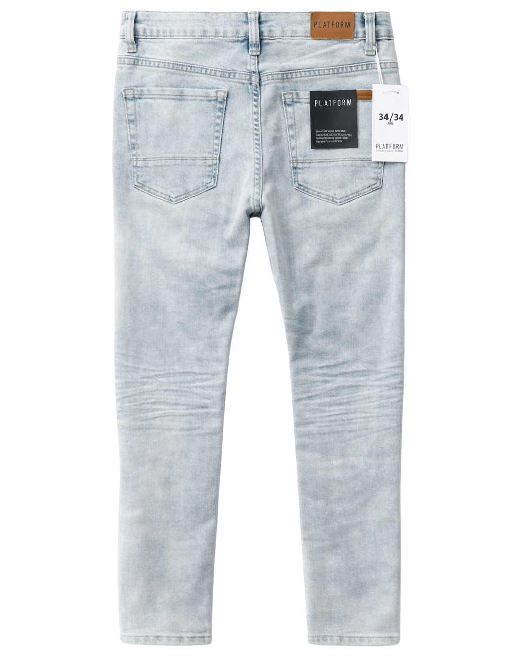 PLATFORM SLIM STRETCH JEANS BLEACH - PD1901