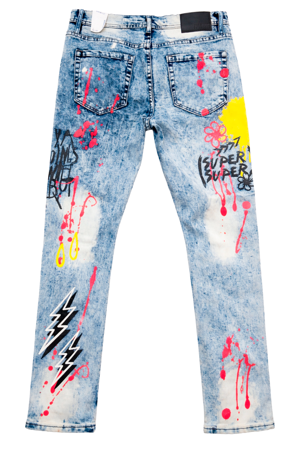 RUE21 SLIM FIT GRAPHIC DENIM JEANS MEDIUM BLUE - 512612