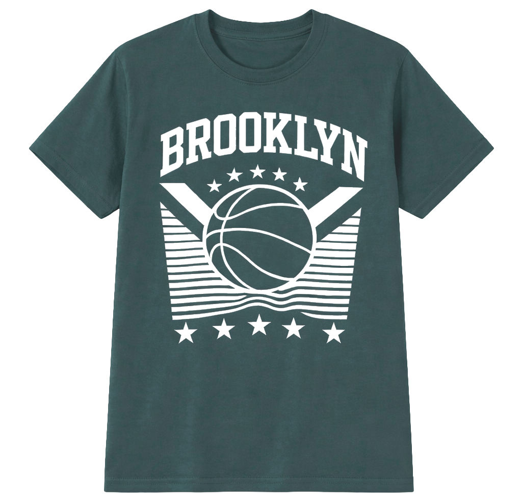 MELROSE PLACE GRAPHIC T-SHIRT SLATE - BROOKLYN B-BALL