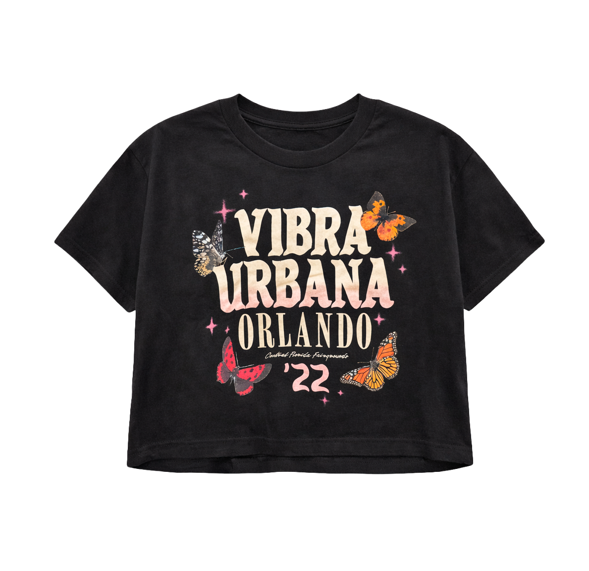 WOMENS VIBRA URBANA CROP T-SHIRT BLACK - SSVUOU