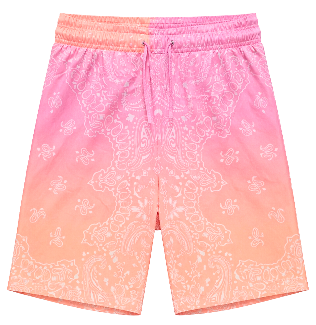 DEATH ROW RECORDS SATIN SHORTS PEACH - DRSTNBMBY