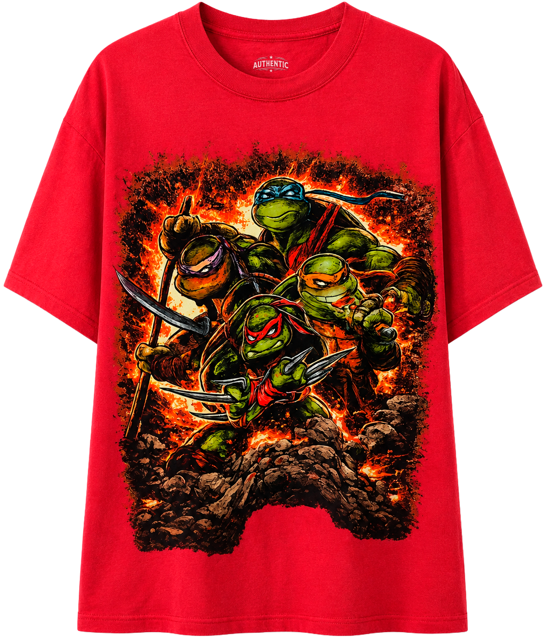 LICENSED GRAPHIC T-SHIRT SNOW RED - TMNT