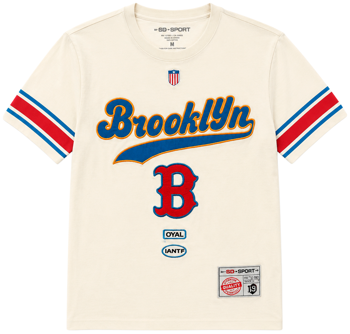 SD SPORT BASEBALL JERSEY T-SHIRT OFF WHITE - SM4111OW
