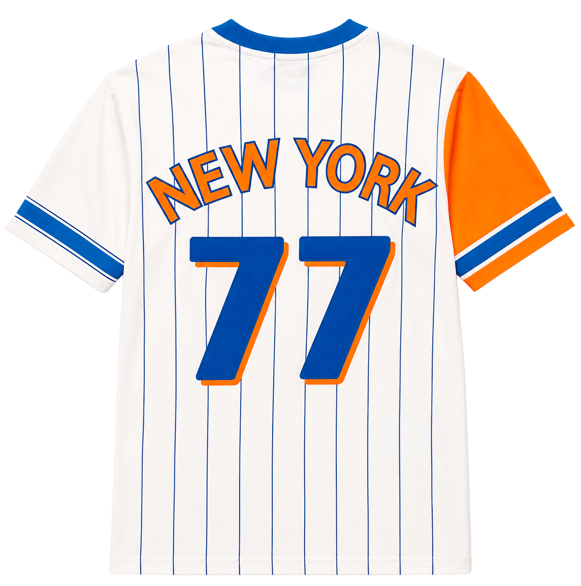 SD SPORT BASEBALL JERSEY T-SHIRT WHITE/ORANGE - SM4110OR