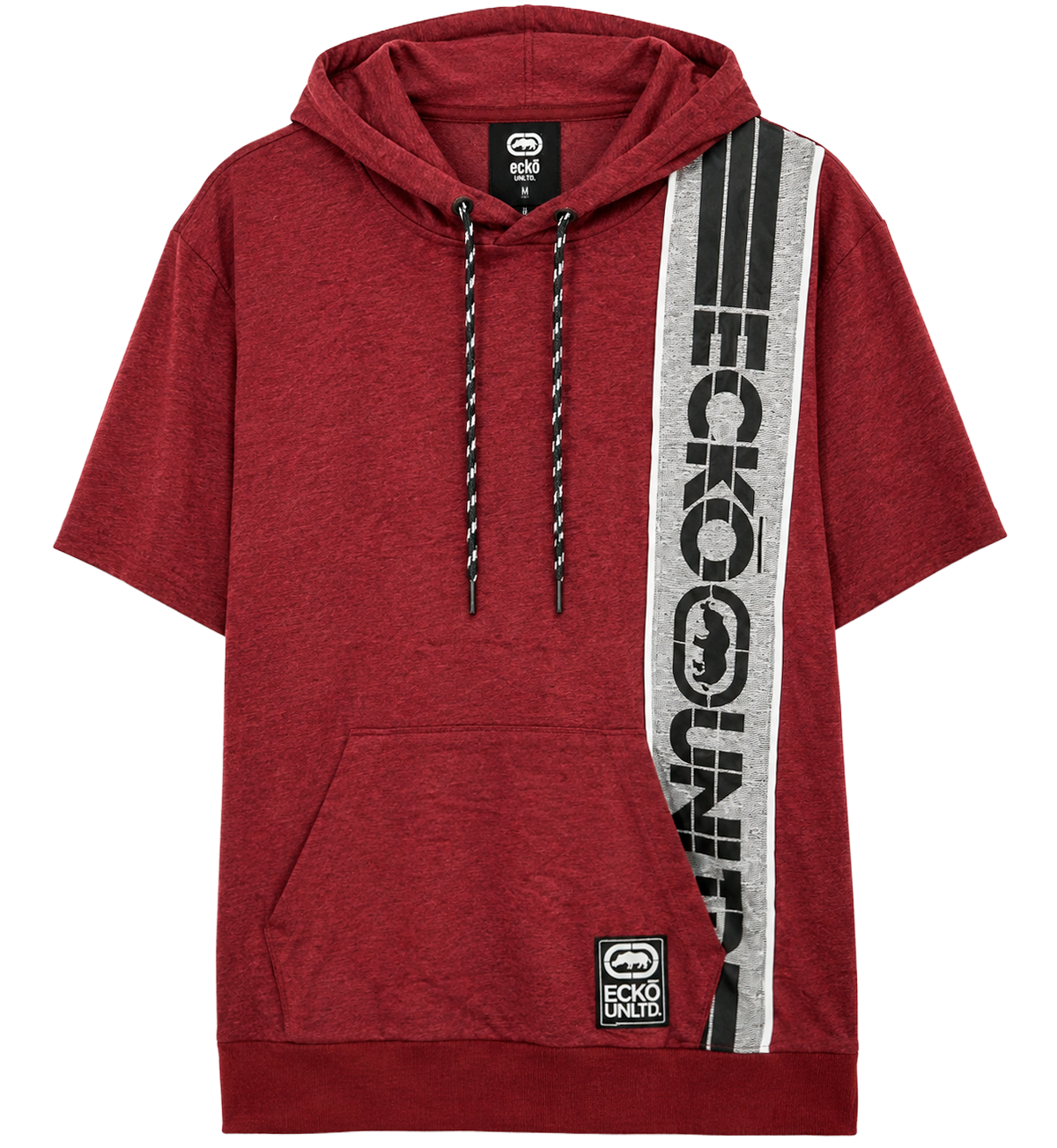 ECKO UNLTD S/S HOODIE SHIRT RED MARLED - EO12K905
