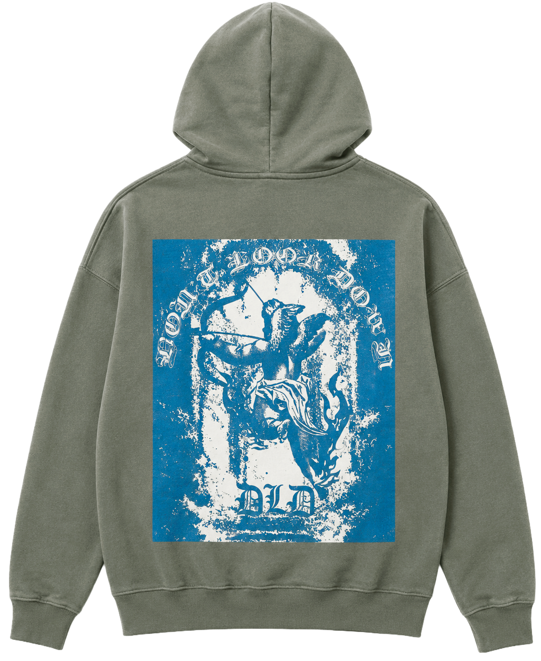 DLD OVERSIZED GRAPHIC HOODIE OYSTER - DYF2-25H45