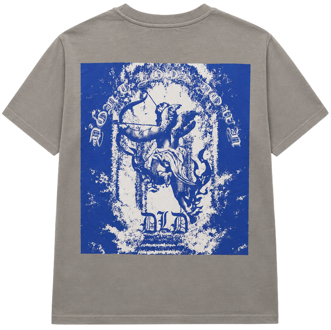 DLD OVERSIZED GRAPHIC T-SHIRT NEUTRAL GREY - DYF1-25T45
