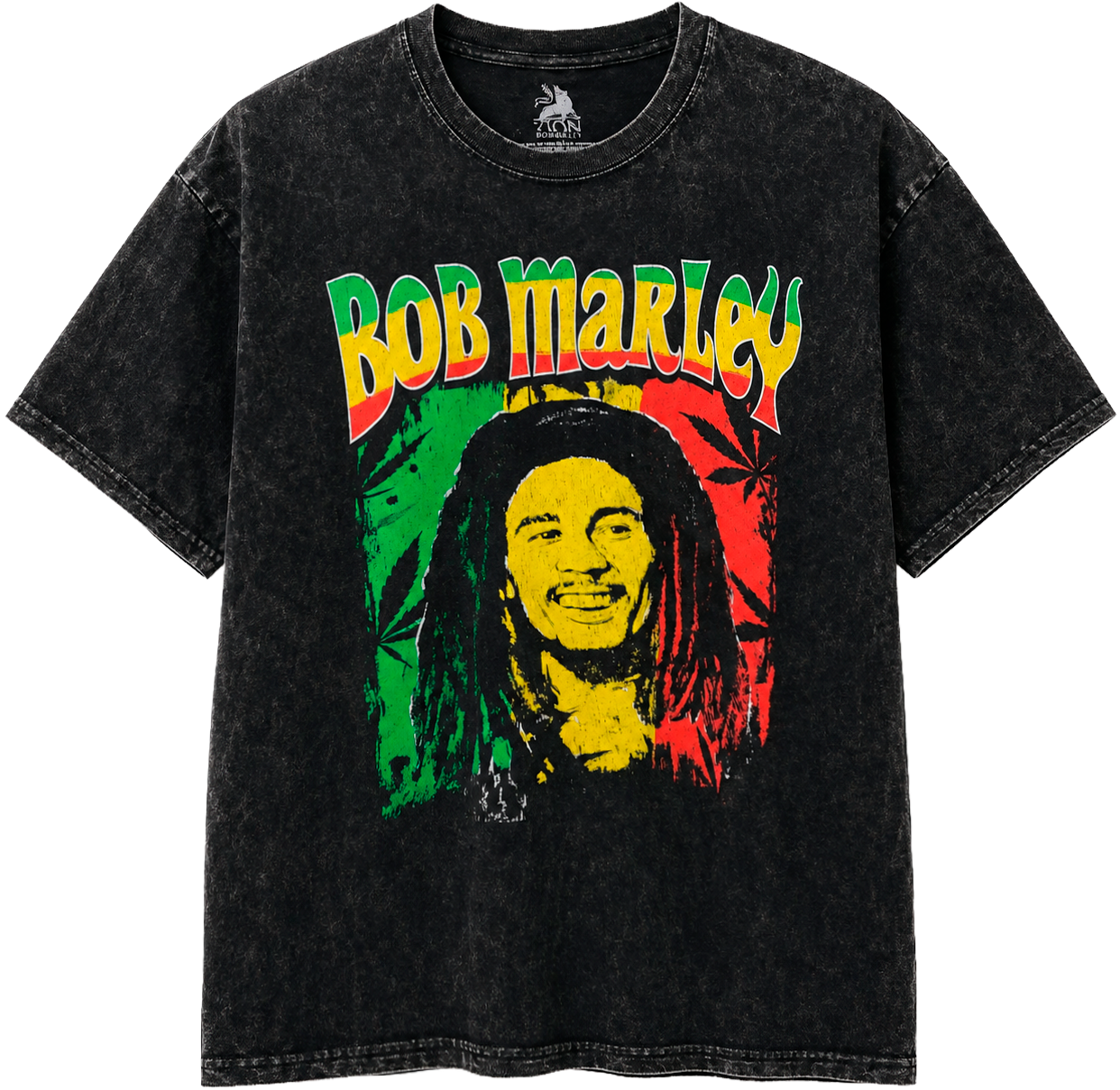 LICENSED BOB MARLEY T-SHIRT BLACK - ZRBM0635