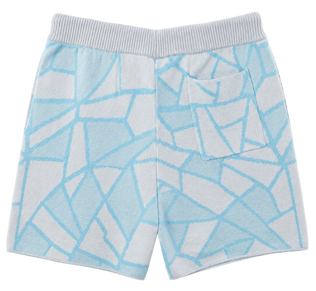 REBEL MINDS HEAVY KNIT SHORTS BLUE - 151-943