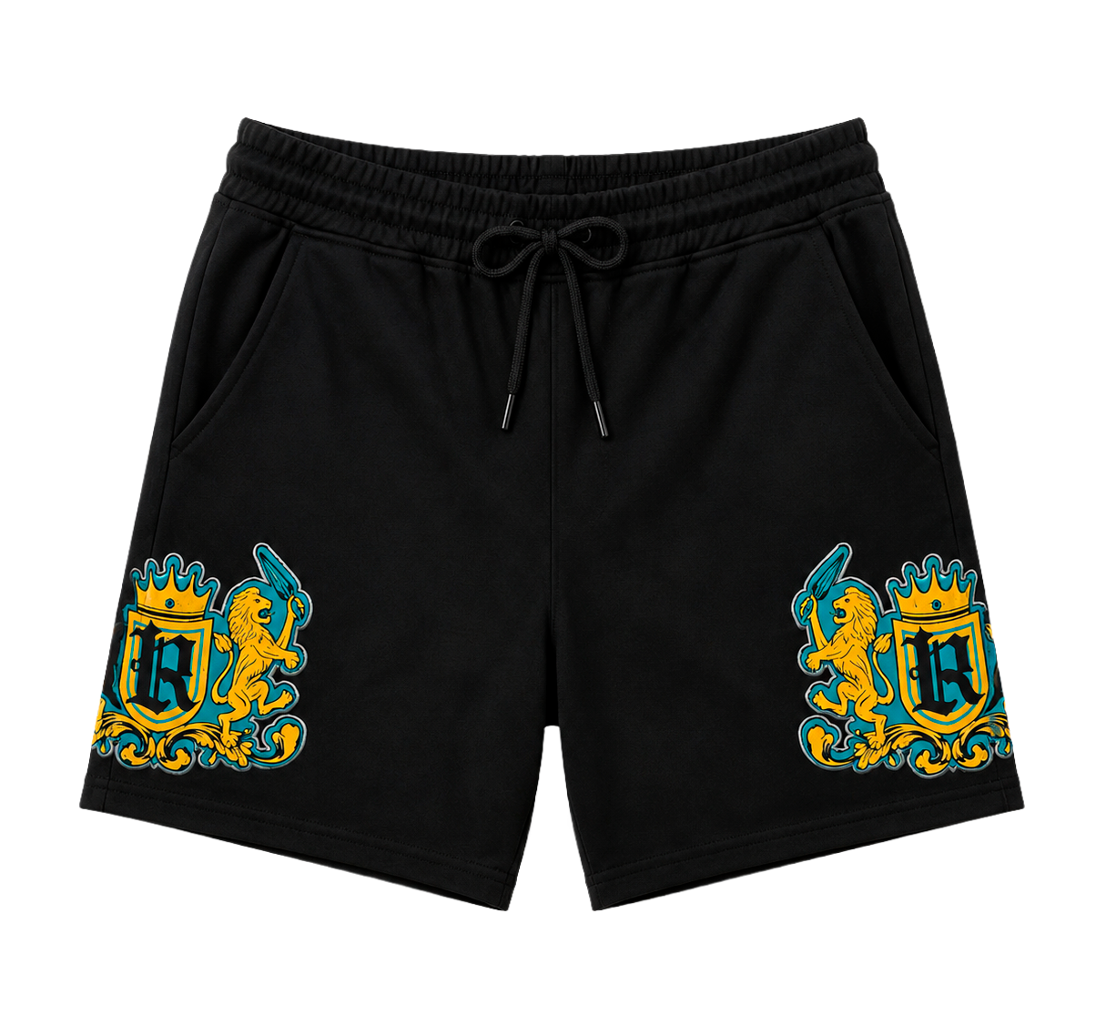 REBEL MINDS NYLON TRACK SHORTS BLACK - 151-951