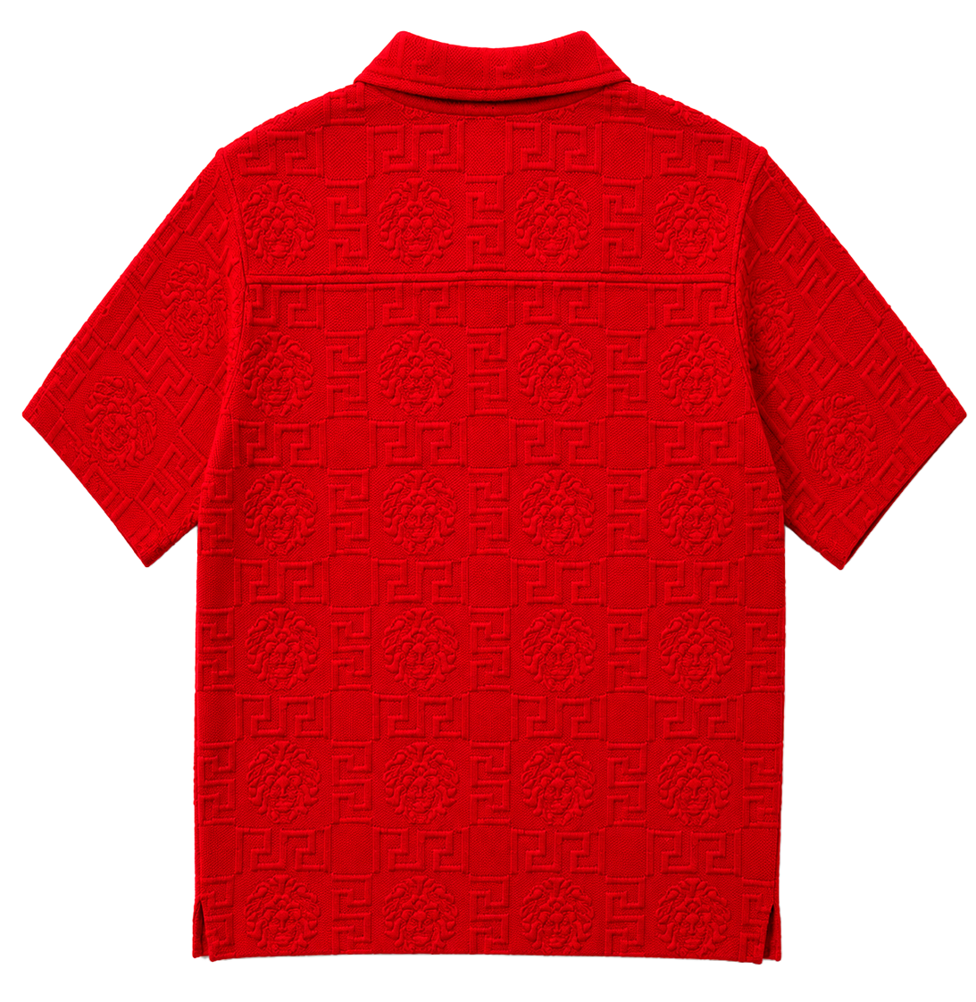 RINGSPUN S/S EMBOSSED B/D SHIRT RED - 351-783