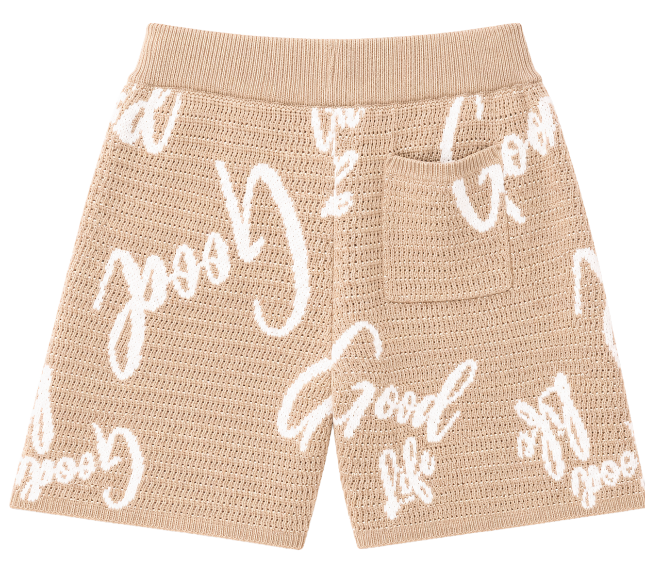 RINGSPUN KNIT SWEAT SHORTS BEIGE - 351-924