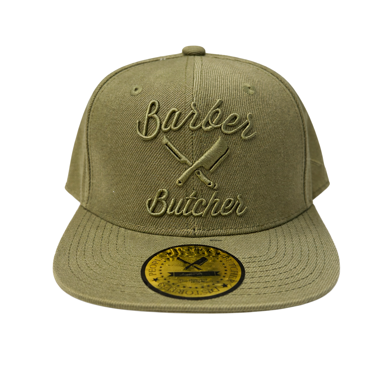 DISTORTED PEOPLE BB BLADES SNAPBACK HAT ARMY GREEN - 1485