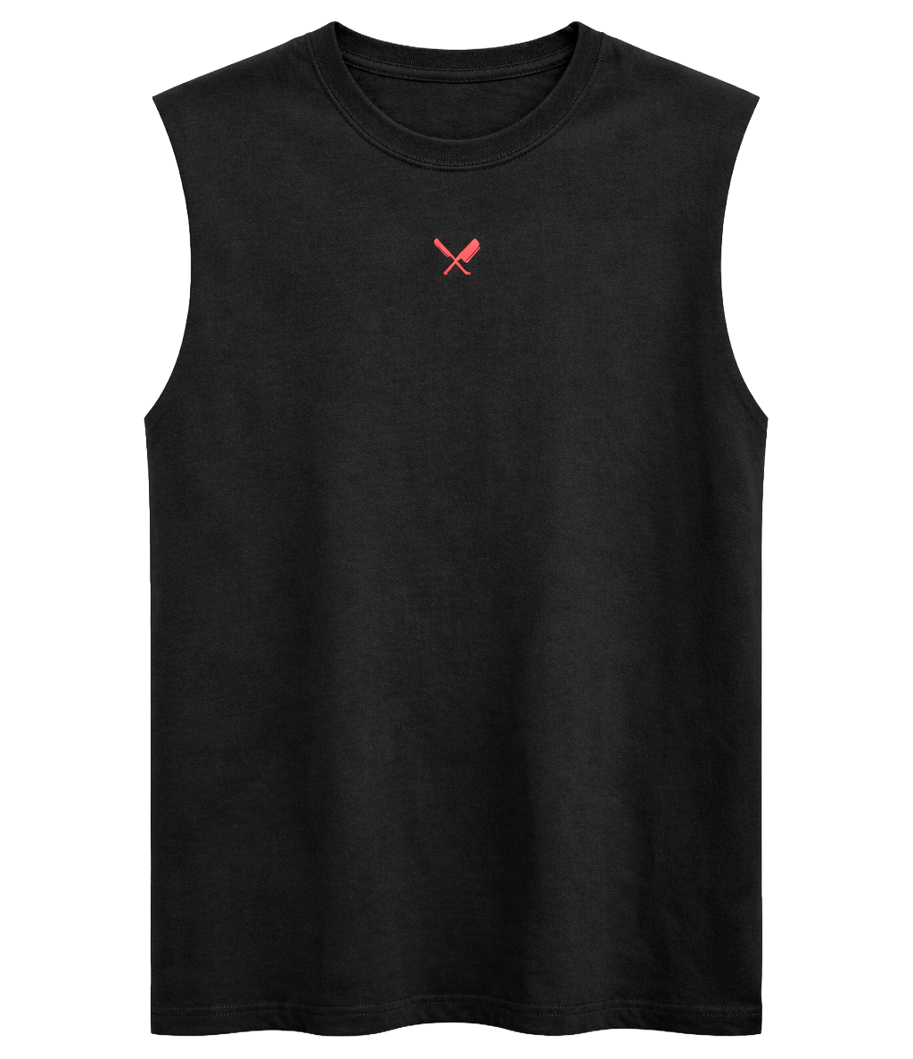 DISTORTED PEOPLE GRAPHIC TANK TOP BLK/RED/WHITE - 3569